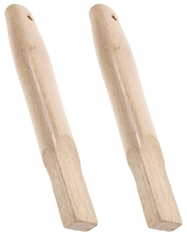 IMIKEYA 2pcs Wooden Hickory Axe Handle Replacement 22cm 9 Inch with Ergonomic Square Hole Design for Quick Installation, Enhancing Tool Stability, for Construction Repair and Woodworking
