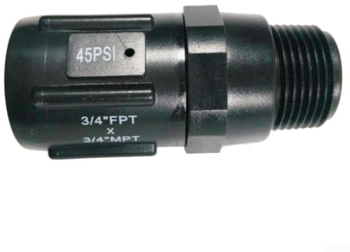 Reductor de presión de 3/4 pulgadas para válvula de cierre BSP, ajustable, 1,4 – 6,9 bar, para microriego, invernadero, riego de aparcamientos, diseño duradero (45 psi)