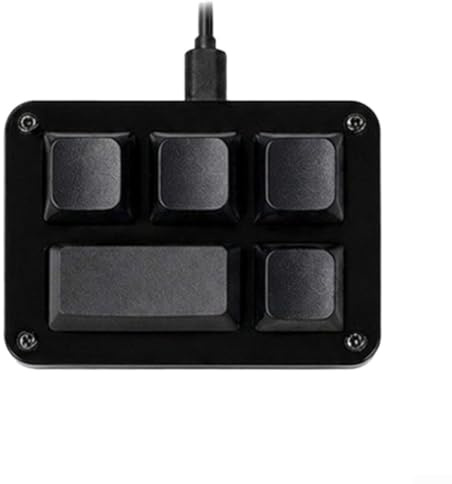 Wodsty Programmierbares 5-Tasten Keypad RGB für Gaming(White) | -Programmierung, 18 anpassbare Zeichen, schnelle Befehle, Gaming und Büro, RGB Effekte