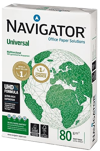 Navigator Universal - Papel A4 80 g/m² | 2 Resmas de 500 Hojas Blancas