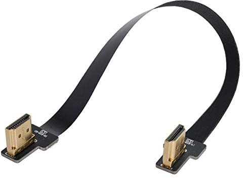 xiwai CYFPV Dual 90 gradi ad angolo sinistro HDMI Tipo A maschio a maschio HDTV FPC Cavo piatto per FPV HDTV Multicopter Fotografia aerea (0,5 M)