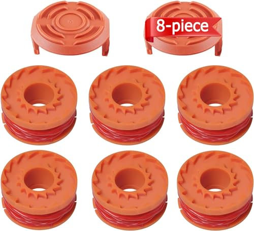Poweka WA0004 Spool Line Compatible with Qualcast WORX Lawn Trimmers Replace CGT183A CGT18LA1 WG180 WG150 WG152 WG153 WG163 WA0010 Trimmer Spools
