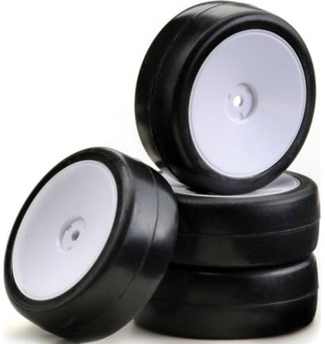 Absima 1:10 Tourenwagen Kompletträder Slick Disk Weiß 4 St.