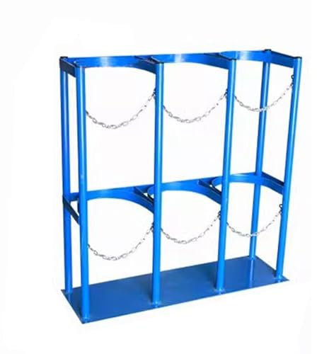 Support de Bouteille de gaz avec chaîne de Protection et vis de Fixation, étagère de Rangement pour Bouteille de gaz pour extérieur/intérieur, Support de réservoir de Bouteille montable au s