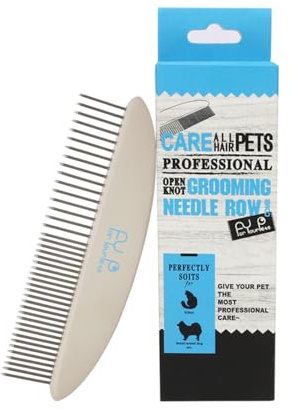 Peigne pour Chien, Peigne en Acier pour Animaux de Compagnie, Peigne de Toilettage pour Animaux de Compagnie pour Éliminer Les Nœuds et les Enchevêtrements, Adapté aux Chiens à Poils Moyens et Longs