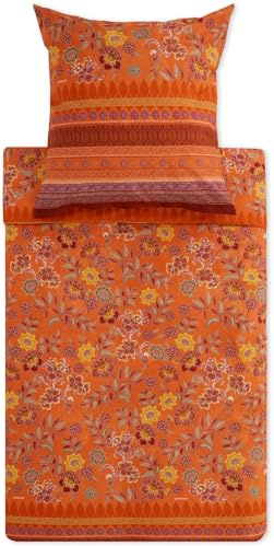 Bassetti Juego de ropa de cama de satén Varigotti (naranja O1, 40 x 80)