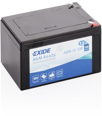 Exide AGM12-12F AGM-Ready Motorrad Starter-Batterie 12V 12Ah 100A