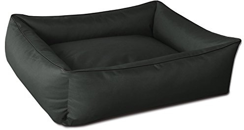 BedDog Hundebett MAX, Hundekissen mit abziehbaren waschbaren Bezug, Hundekorb, Hundesofa, für mitel-große Hunde, L, anthrazit