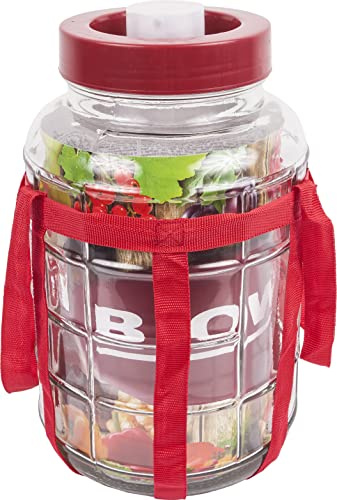 chomik Glasballon 5L Multifunktions +Stopfen+Glasgährrohr Gärballon Wein Bier Machen