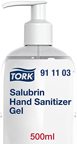 Tork Feuchtigkeitsspendendes Salubrin Händedesinfektionsgel Pumpflasche, EN 1500 und EN 14476, 8 × 500 ml, 911103