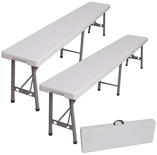 TRUTZHOLM 2X Bierbank Bierzeltbank Klappbank Partybank 180 cm klappbar Campingbank