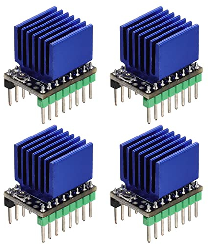 4 Sets Stepper Motor Driver with Heat Sink Stepper Driver for 3D Printer Controller Motherboard Tmc2225