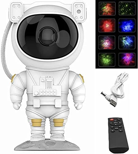 Astronaut Projection Lamp, Galaxy ​Star Projector USB,LED Night Light Projector,Colorful Change Starry Sky Light Projector with Remote Control and Timing Adjustable Angle Desktop Atmosphere Light
