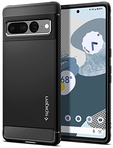 Spigen Rugged Armor Case Compatible with Google Pixel 7 Pro - Matte Black