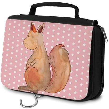 Mr. & Mrs. Panda Kulturbeutel Einhorn Glauben - Geschenk, Einhörnchen, Schminktasche, Einhorn Deko, Kosmetiktasche, Kulturtasche, Unicorn, Damen,