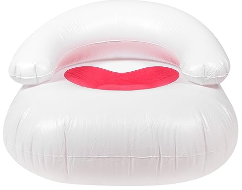 DECHOUS Faltbares Aufblasbares Sofa Tragbarer Luftsofa Mit Rückenlehne Herzförmigem Design Aus Strapazierfähigem PVC-Material Einfach Aufzubauen Und Abzubauen Für Gemütliches Sitzen
