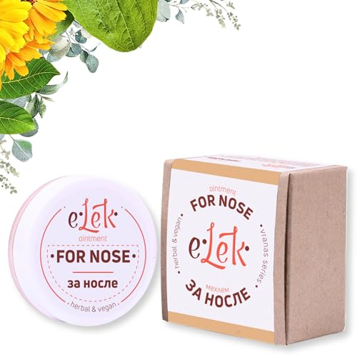 ELEK Pomada nasal con aceite nasal 20 ml – pomada de hierbas para piel seca – bálsamo nasal con aceite esencial de eucalipto y aceite de menta, cuidado de la piel nasal – cuidado de la piel nasal con