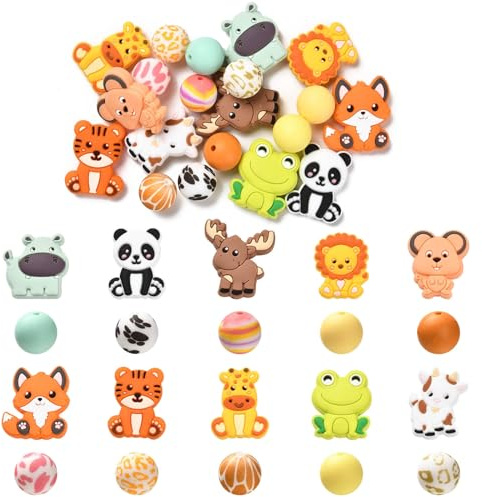 UR URLIFEHALL Perles focales en silicone pour la fabrication de porte-clés, stylos, cordons, loisirs créatifs, bijoux, Silicone, Silicone.