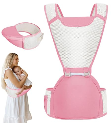 Portabebè per bambini, portabebè con supporto ergonomico per la posizione del bambino, portabebè ergonomico e posteriore, portabambini in rete traspirante per un maggiore comfort e supporto