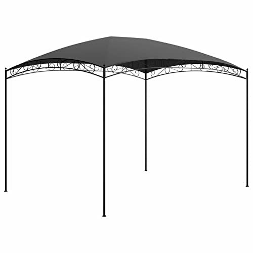 Homgoday Gazebo gazebo 3x4x2,65 m Antracite 180 g/m², Tenda di ricevimento Gazebo Gazebo Padiglione da Esterno, Tenda per Campeggio, Festa, Barbecue