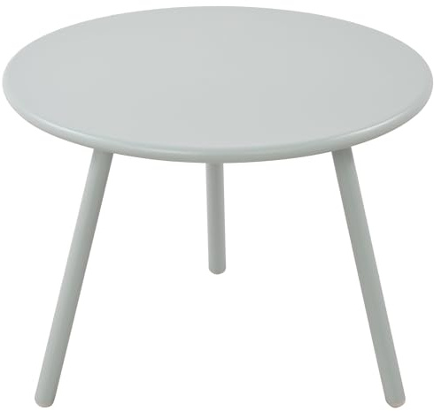 CLP Loungetisch rund Outdoor UV-beständig rund Farbe:türkis | Minot - Couchtisch mit wetterfester Kunststoffplatte und stabilem Metallgestell, vielseitig einsetzbar