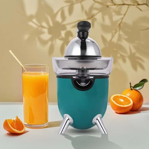 Electric Citrus Juicer, Orange Juice Squeezer with Two Size Juicing Cones,2 levels adjustable， 100W Stainless Steel Orange Juice Maker，For Oranges, Grapefruits, Lemons and Other Citrus Fruits