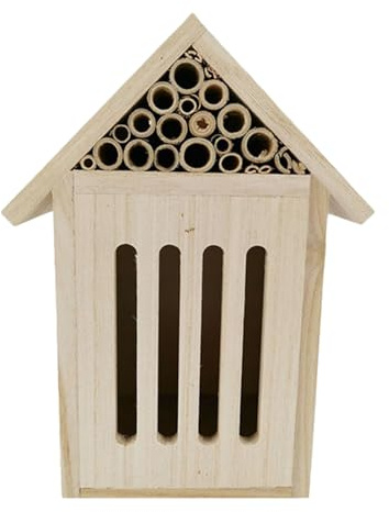 Bienenhaus aus Holz, Gartenbienhaus, und Schmetterlingskiste aus Naturholz - Gartendekoration, robust und langlebig, Bienenstock für Marienkäfer,