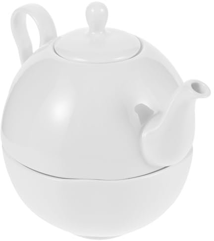 Mipcase Tetera De Madre Hijo De Porcelana Fina Elegante Tetera para Té De Sueltas y Flor Decorativa para Cocina y Sala De con Taza De Té