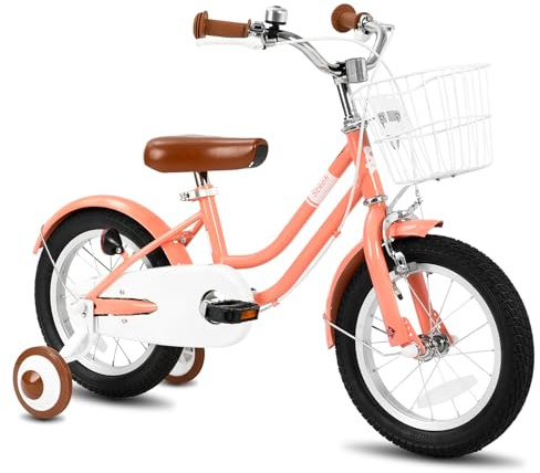 STITCH Bubble 12/14/16/18 Zoll Kinderfahrrad für 2-9 Mädchen Fahrrad, Mädchen Fahrrad mit Stabilisator und Korb, grün, rosa