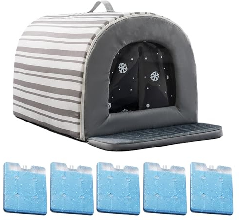 Katzenhaus Outdoor - Kühlhaus Freigänger, Isoliertes Katzenzelt | Kühlfach Für Katzenhaus, Wasserdichtes Tierhaus Garten, Für Wohnung Balkon Gemütlicher Unterschlupf Katzen Bei Jedem Wetter