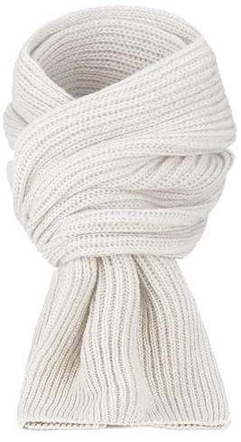 Van Der Rich Mjuk stickad halsduk - dam - herr, Ecru vit, 150cm x 25cm