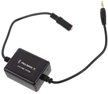 Tofficu Filtro Rumore Audio Auto Ground Loop Isolator Soppressore Disturbi Aux per Veicolare Pulitore Segnale Passivo per Eliminare Ronzii e