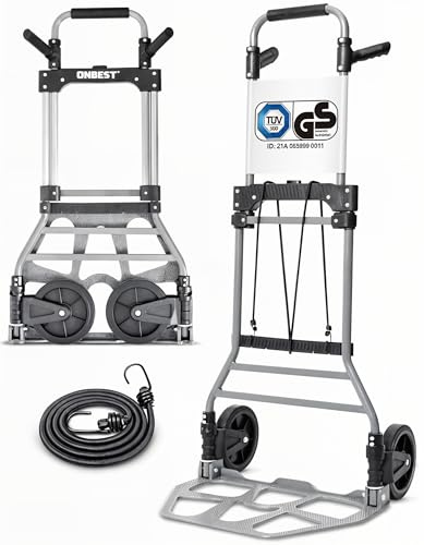 ONBEST Sackkarre klappbar 150 kg mit Vollgummireifen