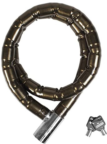 Turbocar - Antivol articulé pour Moto, antivol Moto - Livré avec 2 clés - Longueur: 100cm - Non homologué SRA - Gaine en PVC - Câble en Acier torsadé - Couleurs Assorties: Noir, Bleu, Rouge