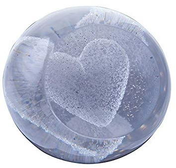 Caithness Glass Silver Heart Special Moments Briefbeschwerer, silberfarben