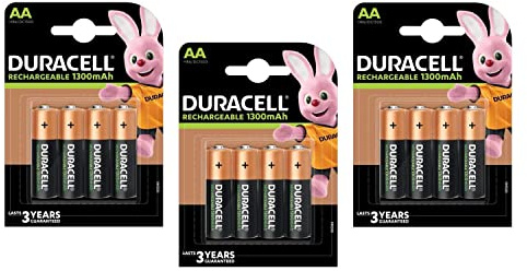DURACELL Akku Recharge-Plus NiMH Mignon AA HR6 1,2V 1300mAh 4er-Blister