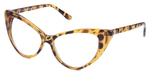 Kiss Lunettes de Vue PRINCESS Femme – Monture Légère en Polycarbonate – Design Cat Eye Contours Doux et Sophistiquées – Verres Transparents UV pour un Confort Supérieur – Étui & Chiffon Inclus