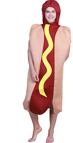 EraSpooky Uomo Hot Dog Costume Cibo Salsiccia Frankfurter Addio al Celibato