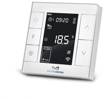 MCO Home Thermostat für Wasserheizungen (mit Feuchtigkeitssensor) Version 2, Weiß