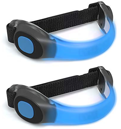 EAZY CASE 2 x LED Armband, Klettarmband mit 2 verschiedenen Modi, Leuchtarmband zur besseren Sichtbarkeit beim Joggen, Radfahren, Reflektor ideal für Kinder und Aktivitäten in der Dunkelheit