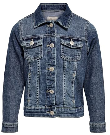 ONLY Damen Konsara Med Blue DNM Jacket Jeansjacke, Medium Blue Denim, 140 EU