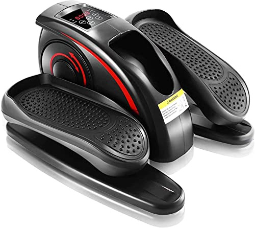 YourBooy Ejercitador de Pedal Elíptico Bajo Escritorio, Mini Entrenador de Ciclismo, 5 Funciones, Asistencia, Control Remoto