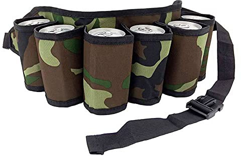CENPEK Bier-Gürtel Bergsteigen Hüfttasche Outdoor Angeln Getränk Rucksack 6 Flaschen Bier Outdoor Supplies (Camouflage)