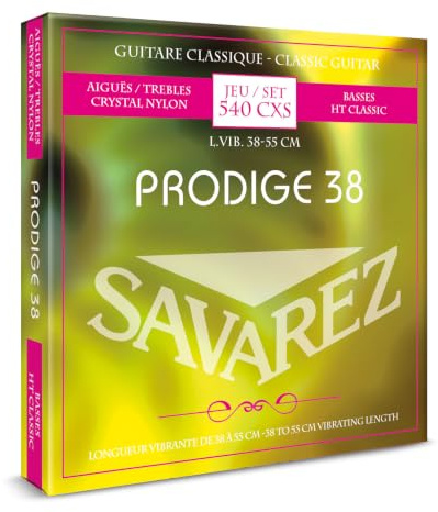 Savarez Klassikgitarre-Saiten Prodige 38 1/8-3/4 Grösse 1/8-1/2 Nylon 540CXS