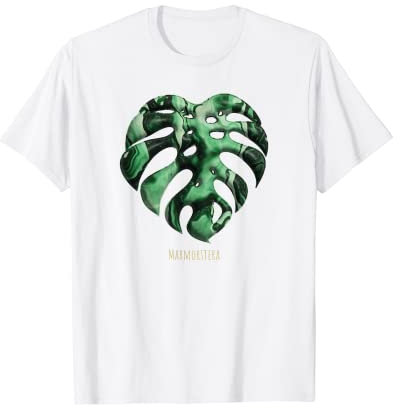 Marmorstera Monstera Variegata Window Leaf Marble Green White T-Shirt