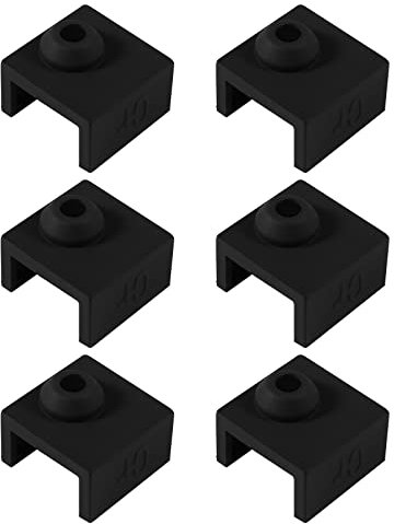 ALAMSCN 6PCS 3D Printer Heater Block Silicone Cover Hotend Silicone Sock Compatible with CR-10/10S/S4/S5, Ender 3/3 Pro, Ender 5/5 Pro, MK7/8/9 3D Printer Hotend
