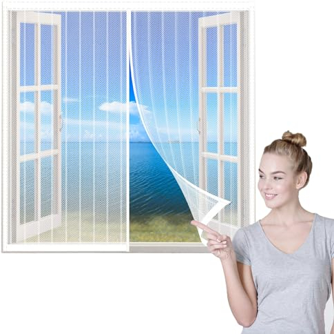 Magnet Fliegengitter Fenster,Magnetisches Bildschirmfenster, Strapazierfähige Selbstversiegelnde Anti-Moskito-Vorhang Ohne Bohren Magnetischer Moskitonetz, Automatisches SchließEn, für Fenster TüRen