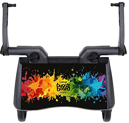 Nuevo Lascal BuggyBoard Mini Special Edition | Tablero universal, compatible con más del 99% de los cochecitos | Ideal para cochecitos más pequeños (Rainbow Splash)