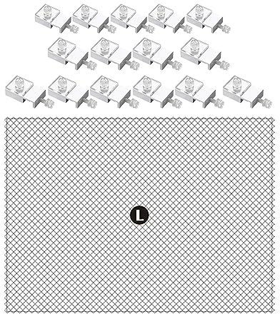Sharplace Aquarium-Bildschirmnetze, Anti-Sprung-Netz, Aquarium-Sprungschutz, Mesh-Bildschirmnetz, Aquarium-Abdeckung, oberes, 106x160cm 15 Klammern