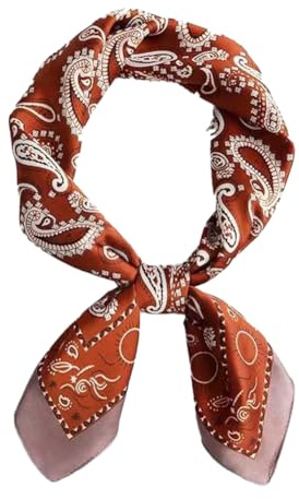 CCAIPU Satin Seidenschal für Damen, Elegante Leicht Seide Schal Bandana Halstuch Kopftuch Schal Tuch Geschenk für Frauen 70 x 70cm